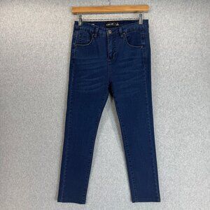 Ronen Chen Dark Wash High Rise Cropped Skinny Jeans Denim Slim Leg Size 0 / US 4